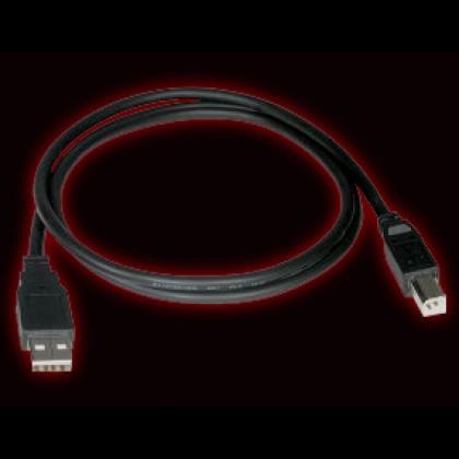 USB A-B black cable 5m.